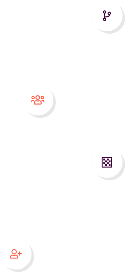 several icons showing skill development and growth